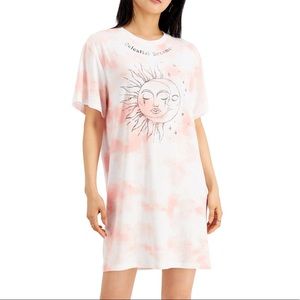 NWT - Pink Tie Dye T-Shirt Dress - Celestial Dreamer Nightgown Sleepshirt